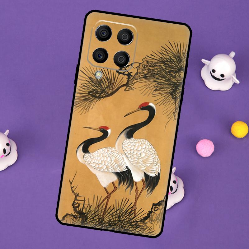 Red-crowned Crane Bird Cover For Samsung Galaxy M55 M15 M33 M13 M23 M53 M31 M51 M14 M34 M54 M20 M30s M52 M32 Case