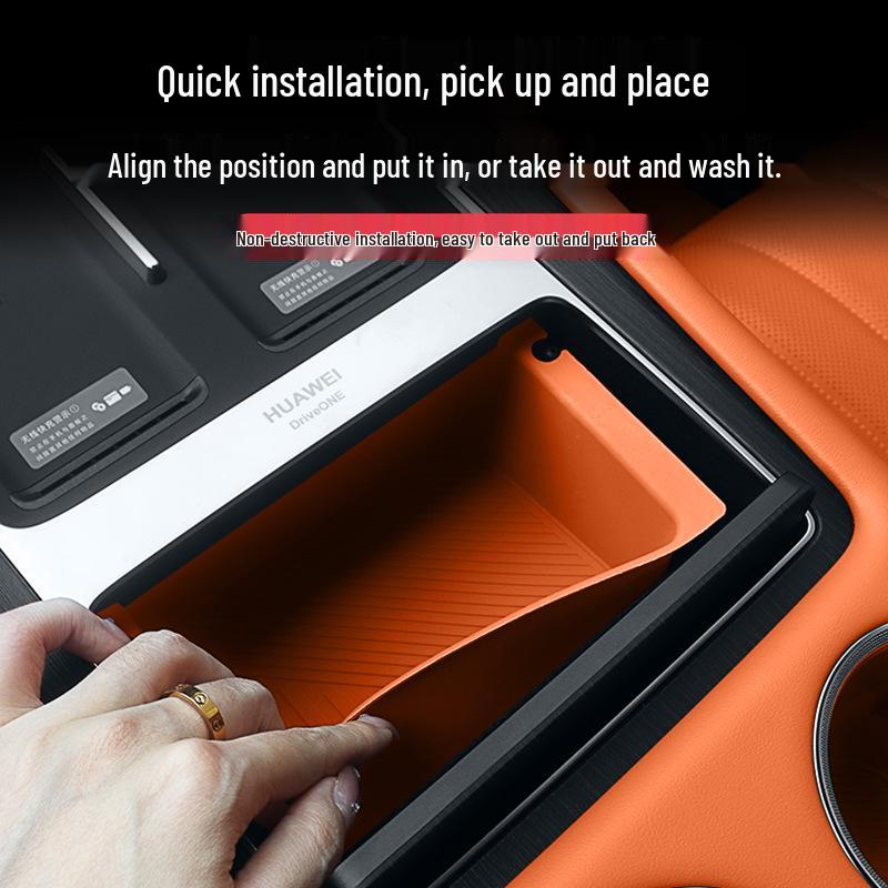 Silicone Anti-slip Storage Organizer Mat for Huawei AITO M8/M7 Car Consoles - Fits 26 Models