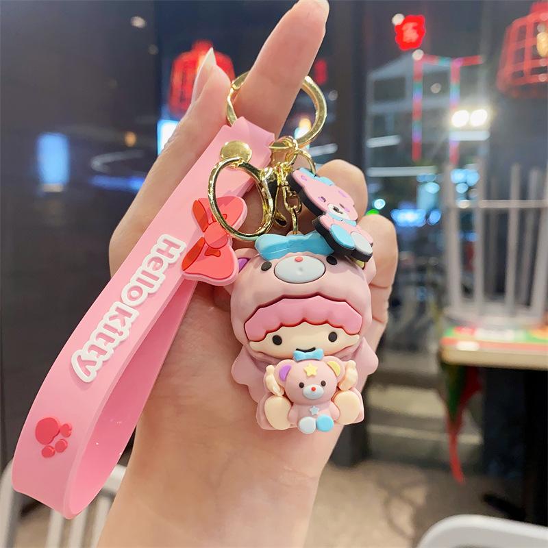 Cartoon Cute Girl Heart Pet Keychain Couple Bag Pendant Car Key Chain