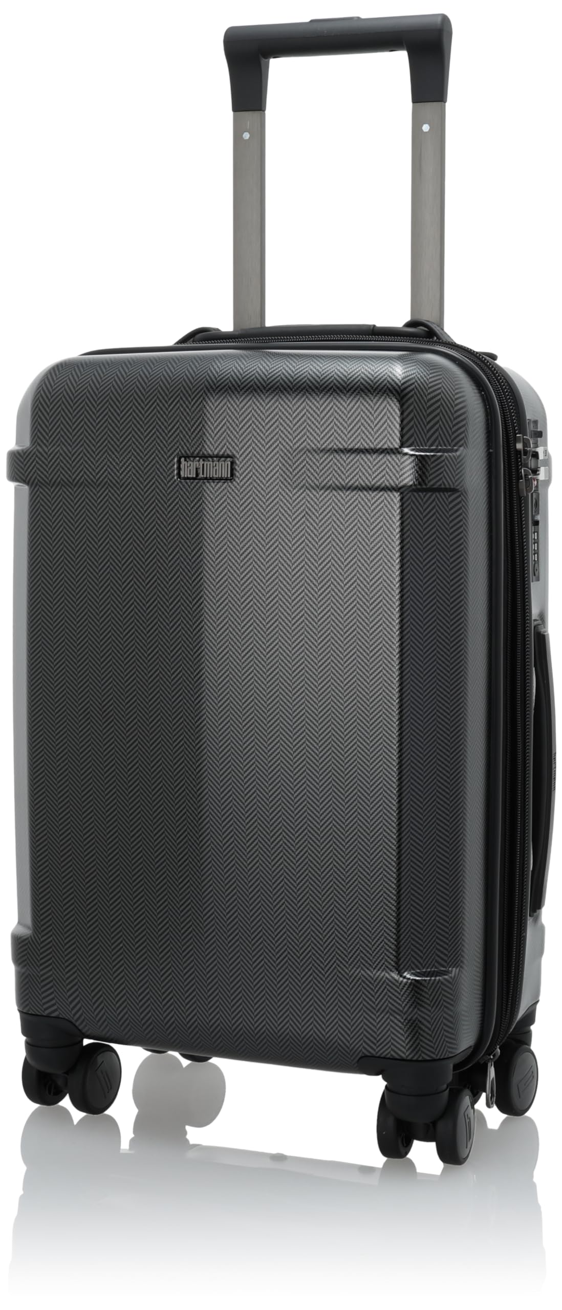 

Hartmann Century Deluxe Carry-On Spinner Suitcase, Expandable, Carry-On, Small, Approx. 40L, 55cm, 3.5kg, Black/Gunmetal