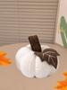 Crochet Pumpkins Decoration Handmade Autumn Artificial Pumpkin Fabric Decorative Pumpkin for Farmhouse Mantel Decor