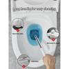 A non perforated wall mounted toilet brush with a drainage base and long handle plastic toilet cleaning brush, bathroom accessor
