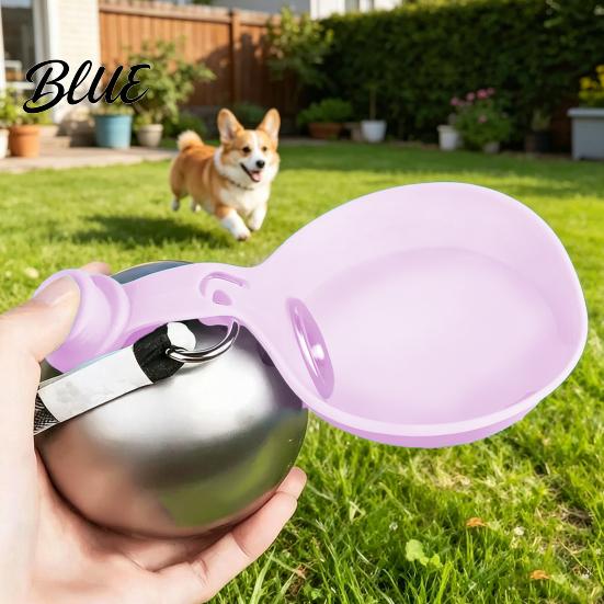 10 Oz Pet Water Bottle Portable Dog Ball Stainless Steel Bottle Leak-Proof Convenient Refill with Foldable Silicone Bowl for Outdoor Walks Travel
