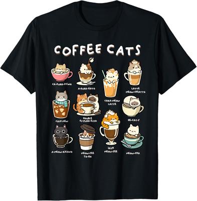 Cute And Fun Punthemed Coffee Cat Tshirt A Gift For Baristas And Cat Lovers