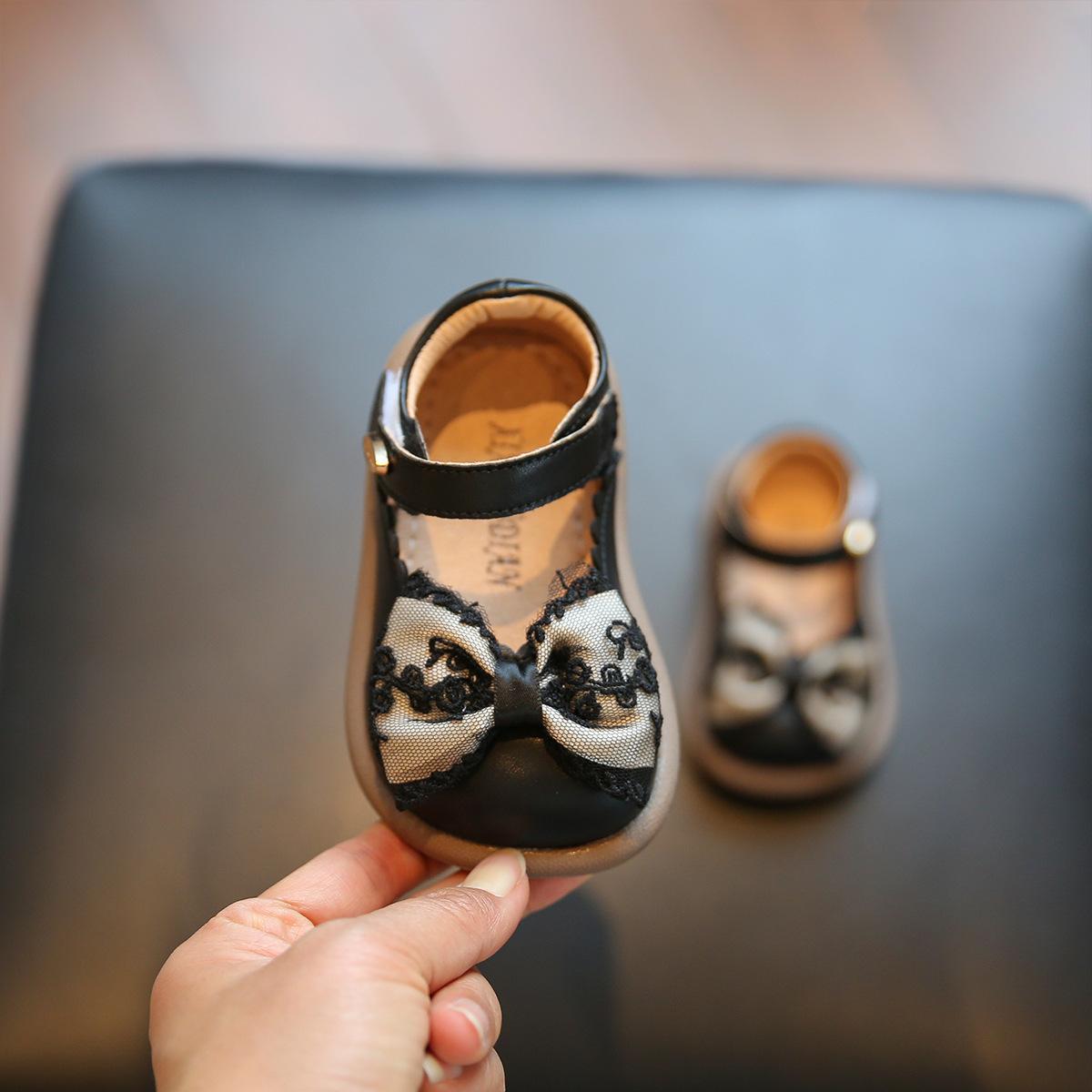 

Baby girl s toddler shoes for autumn1One2Soft-soled baby shoes, toddler princess shoes, sweet and fashionable girls single shoes 15 чёрный