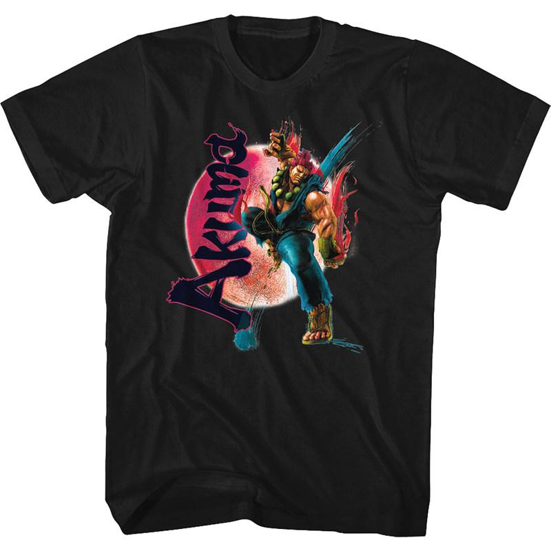 Fit Street Fighter Retro Classic Japanese Arcade Print 80s Heavyweight Cotton TShirt