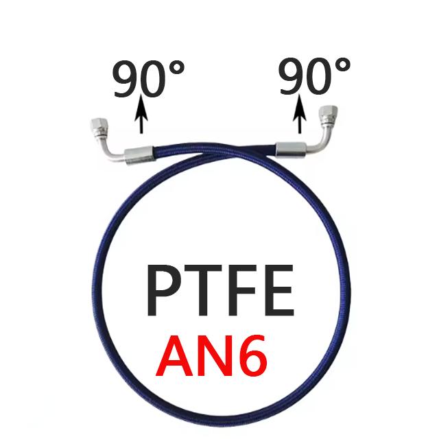 6AN PTFE Nylon Stainless Steel Braided Turbine Oil Feed Pipe Line Pressure Stainless Remote Turbocharger Sensor Teflon Hose