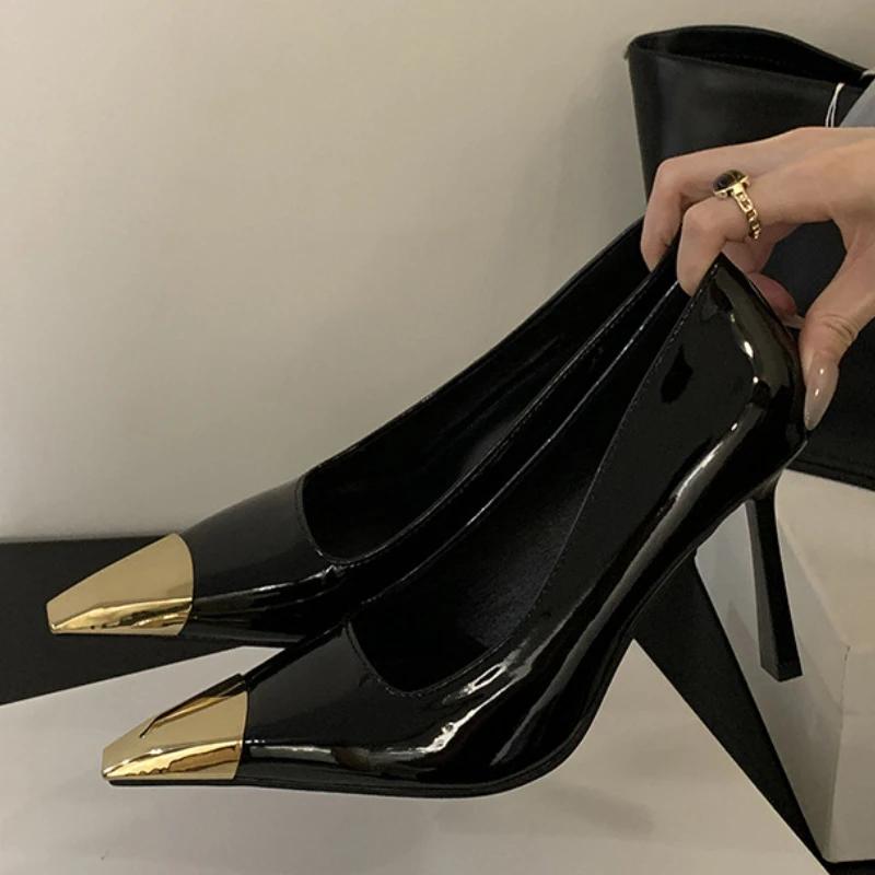 

Мода Уличный Стиль Женские Туфли-Лодочки с Острым Носком Элегантные Туфли на Тонком Высоком Каблуке Сексуальные Туфли для Вечеринки Выпускного Вечера Женская Обувь Zapatos De Mujer 35