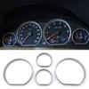 4pcs Car Accessories Interior Decorative Speed Meter Gauge Cluster Bezel Dashboard Dial Dash Ring For BMW E46 M3 3 Series