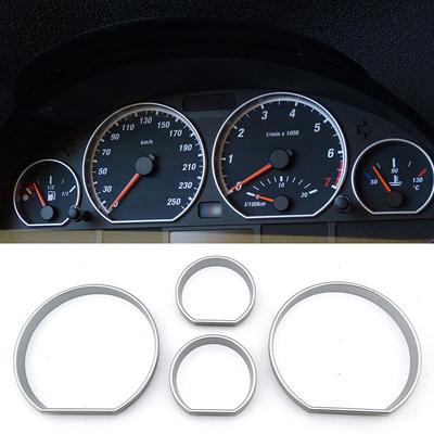 4 Stück Auto Zubehör Innen Dekorativ Tacho Instrumentenanzeige Blende Armaturenbrett Zifferblatt Dash Ring Für BMW E46 M3 3er Serie