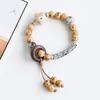 Ethnic Style Ceramic Bracelet Jingdezhen Jewelry Beaded Hand Jewelry Student Couple Bracelet Niche High Sense Carrying Strap Women