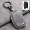 Leather Car Flip Key Case Cover for Hyundai Grand I10 2023 I20 I30 IX35 IX45 HB20 Elantra Solaris Sonata Santa Fe Sport Tucson
