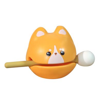Tambur Pește Drăguț Bloc Zen Instrument de Percuție din Rășină Calmant pentru Minte Ornament de Birou Mini Animal