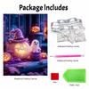 Halloween pumpkin pearl painting handmade diy art pearl home decoration painting