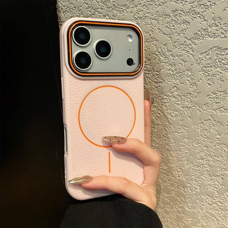 Luxury Magnetic Matte Lychee Grain Phone Case For iPhone 11 12 13 14 15 16 17 Pro Max Air Plus Magsafe Bumper Back Cases Cover