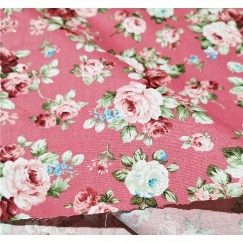 1ks Vintage Květinová Bavlněná Látka Vzor Růže Květinový Potisk Balíček Látek na Patchwork Šití Tvoření DIY