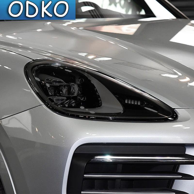 For Porsche Cayenne 2011-On 958 Car Headlight Protection Tint Film Smoke Black Transparent TPU Protective Sticker