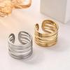 European and American Style Titanium Steel Wide Band Ring