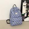 Print Backpack Large Capacity Student Schoolbag Men Letter Backpack