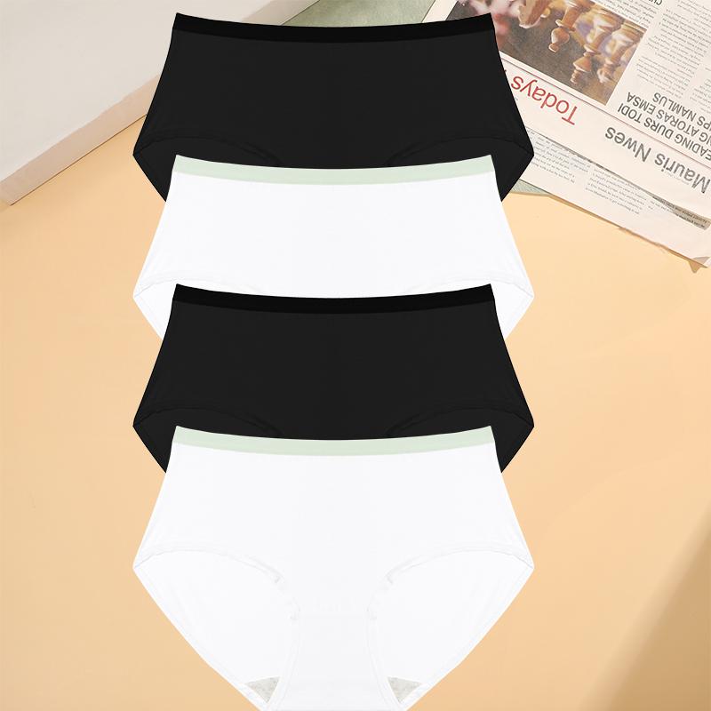 4Pcs/Set Women's Seamless UnderwearCotton Triangle Pants Double-layer Crotch Lady Sports Panties Comfortable Underpanty