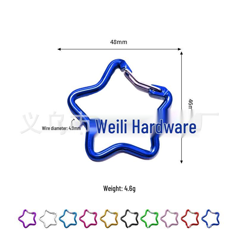 

Eco-Friendly Colorful Steel Pentagram Carabiner for Backpack, Toy, and Jewelry Use