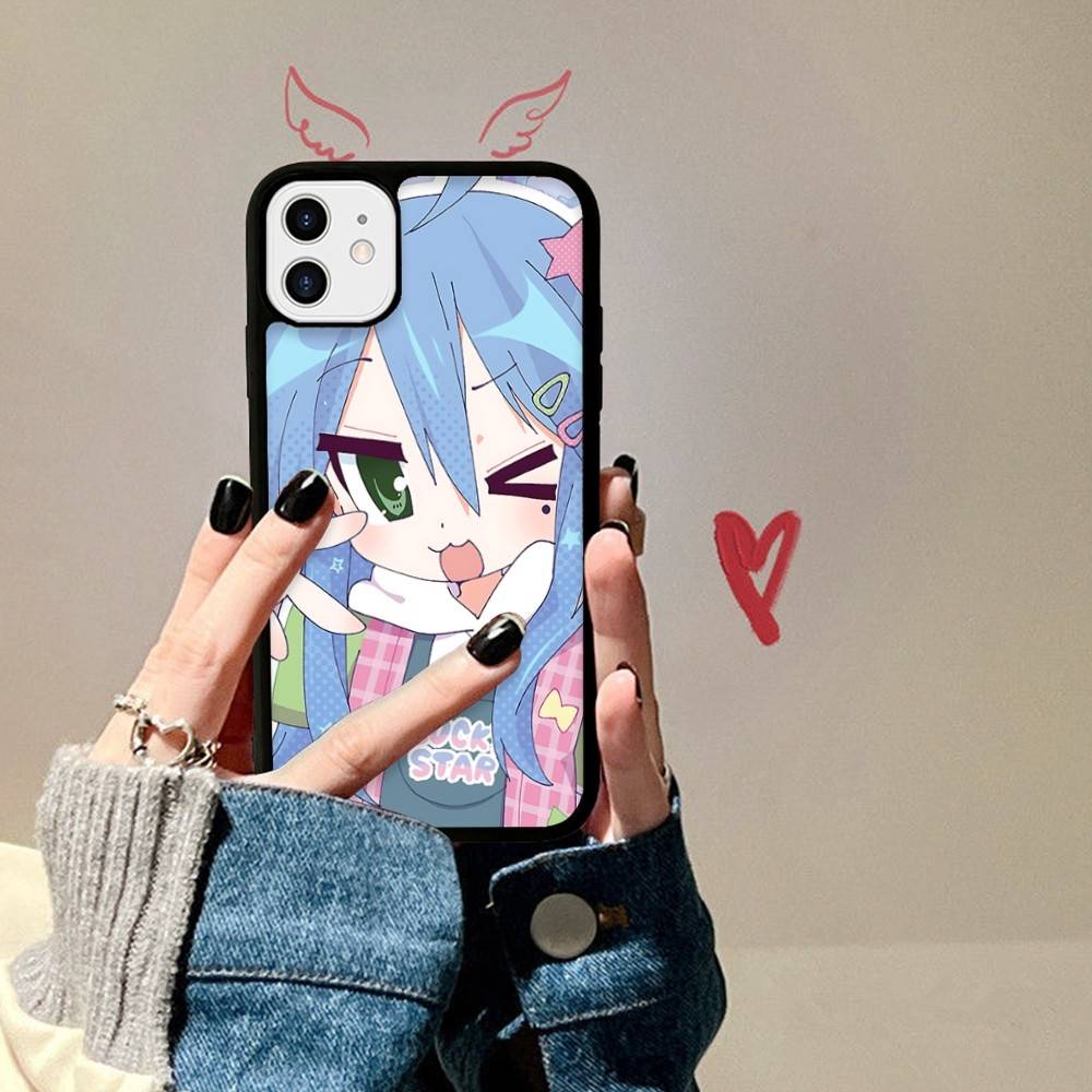 Anime Girl Lucky Star Phone Case For IPhone 17 16 15 14 13 Plus 12 11 Pro Max PC+TPU Cases Back Cover