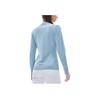 FILA Athletics Logo Embroidered Casual Comfortable Crew Neck Pullover Long Sleeve Knit Sweater Women sweater Sky-Blue A11W245405F-LB