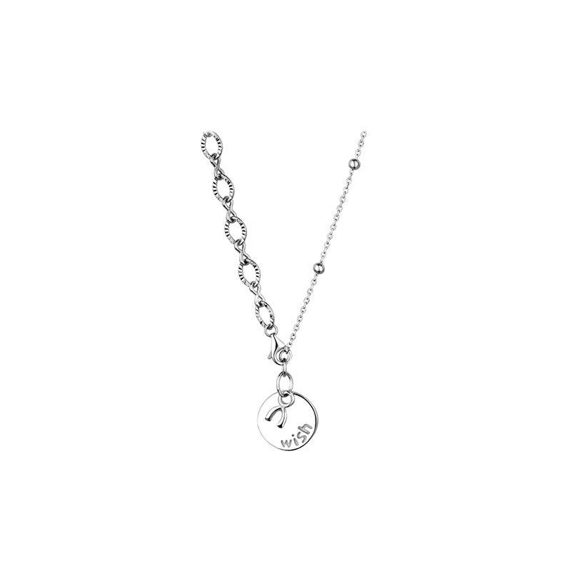 

Круглое фирменное ожерелье Wishing Bone, длинная цепочка для свитера, нишевый дизайн, женская индивидуальность, цепочка для толстовок с капюшоном, женский