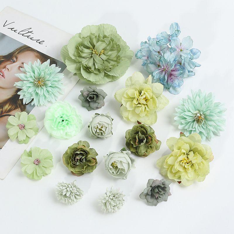 

Rose Artificial Flowers Set Peony Fake Flowers For Home Decor Wedding Marriage Decorations Ornaments Bouquet Garland Accessories зелений