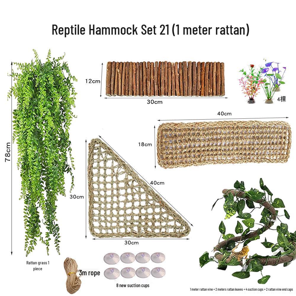 Reptile Habitat Decor: Simulation Vine with Lizard, Chameleon, Snake & Gecko Climbing Features