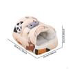 Bed Cat Cave Pet Sleeping Made of Soft Polyester with Semi-Enclosed Structure for Hideaway