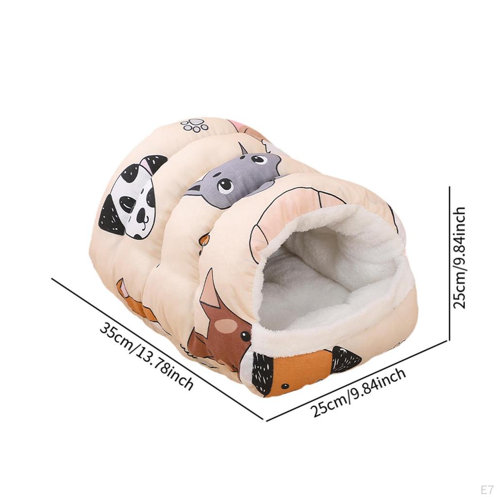 Bed Cat Cave Pet Sleeping Made of Soft Polyester with Semi-Enclosed Structure for Hideaway
