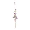Artistic Jellyfish Wind Chime & Glass Lily Pendant: Phone Chain, Car Hanging, Bag Charm, Event Gift.