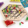 Mehrspieler Party Kampfspiel Holz Geometrisch Ineinandergreifend Schachtisch Brettspiel Neu Kettige Geometrie Schach Familie Interaktives Spiel
