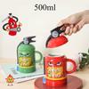 Creative Fire Extinguisher Ceramic Mug, High-value Breakfast Milk Coffee Mugs, Funny Birthday Gift Water Mug,Couple Pairing Cups