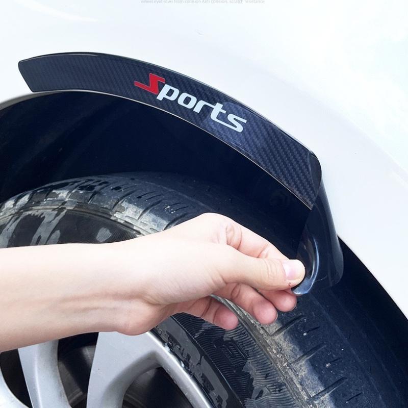 Wheel Eyebrow Anti-collision Strips Decorative Sticker General Modified Carbon Fiber Decorative Strips Anti-scratch Sticker For