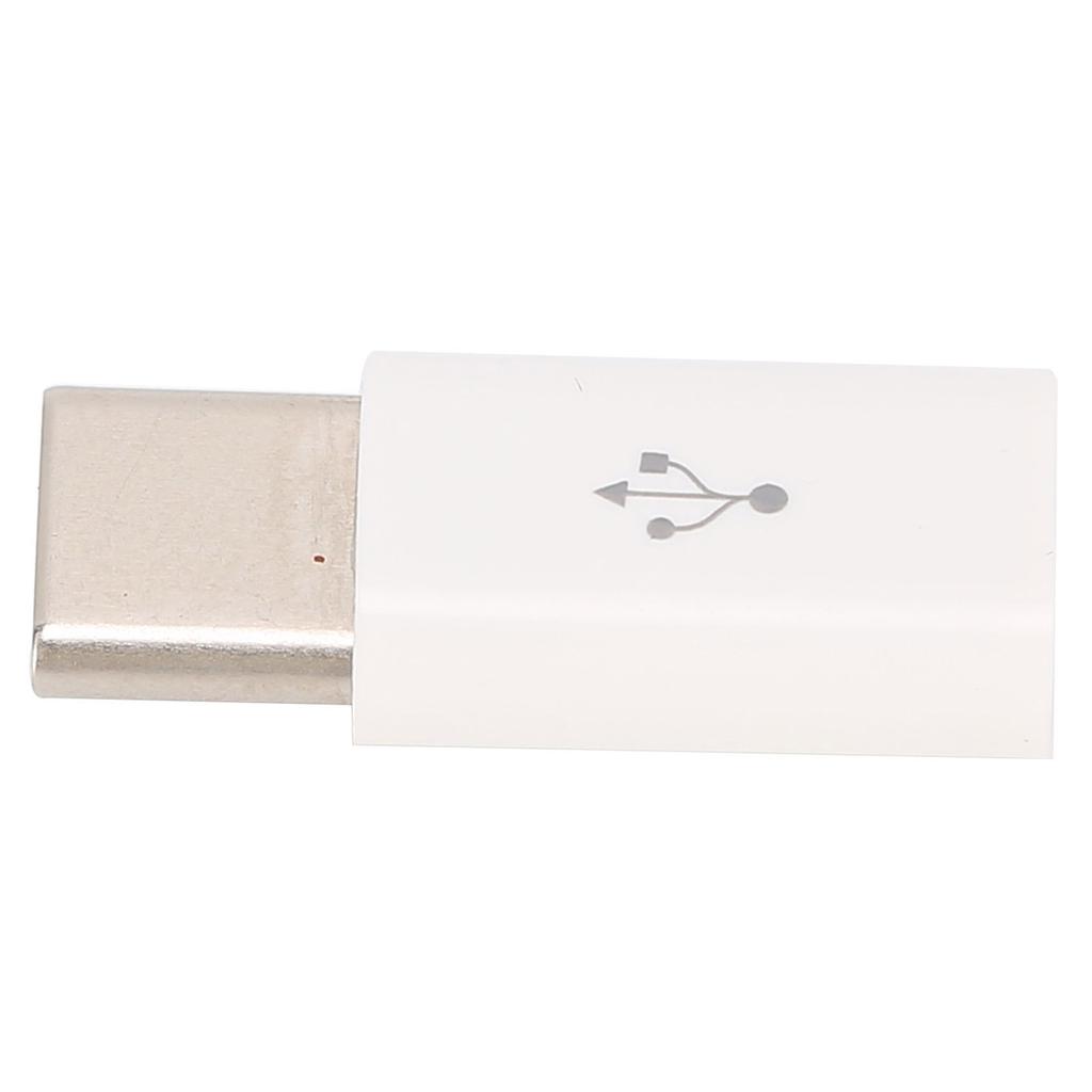 ABS   USB to TypeC Transfer Adapter Convert Plug and Play Connector Fast Charging(White(  Sign) )
