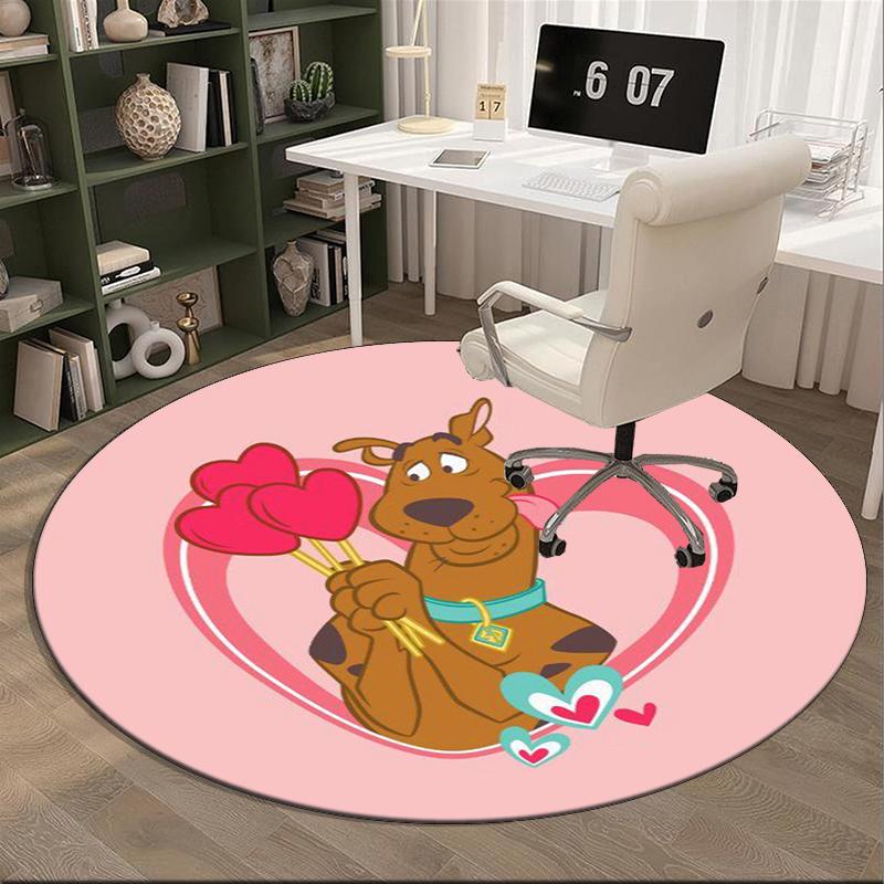 Scoo-dog Bubble Fun round carpet Chair cushion Round Entryway Rug, Soft Round Rugs for Living Room, Bedroom, Circle Carpet decor gifts