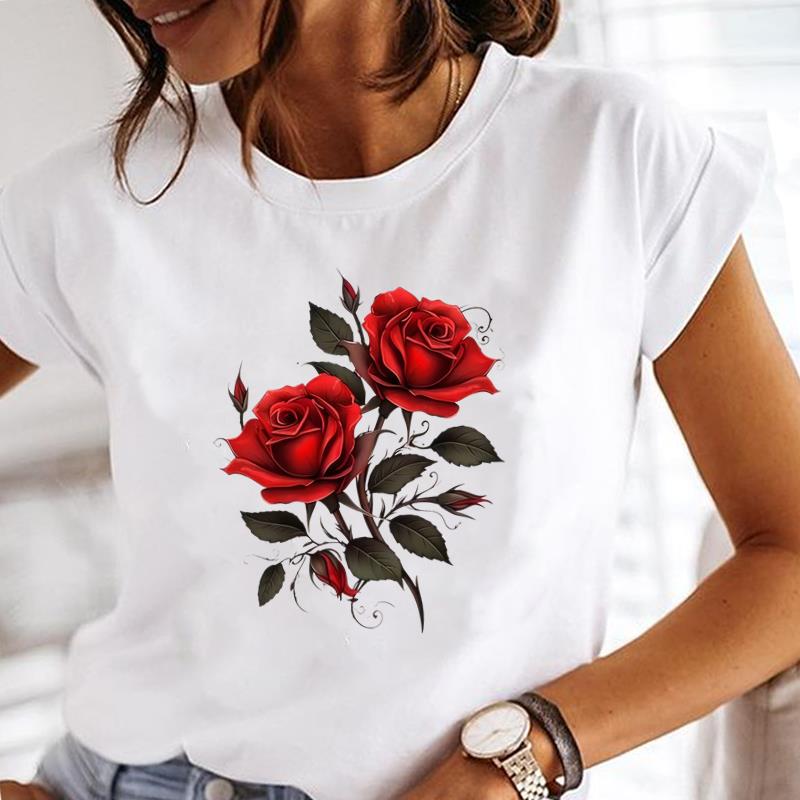 (Asian Size) watercolor butterfly trend  Lady Female Top Printed Clothing Casual T Shirt Fashion Graphic Short Sleeve T-shirts Women Tee