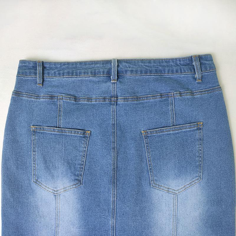 Women's Spring Slim Fit Retro Fishtail Denim Skirt
