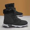 Men's Winter Snow Boots with Fleece and Warmth, High-top Cotton Boots with Integrated Fur, Anti-slip and Cold-proof Features