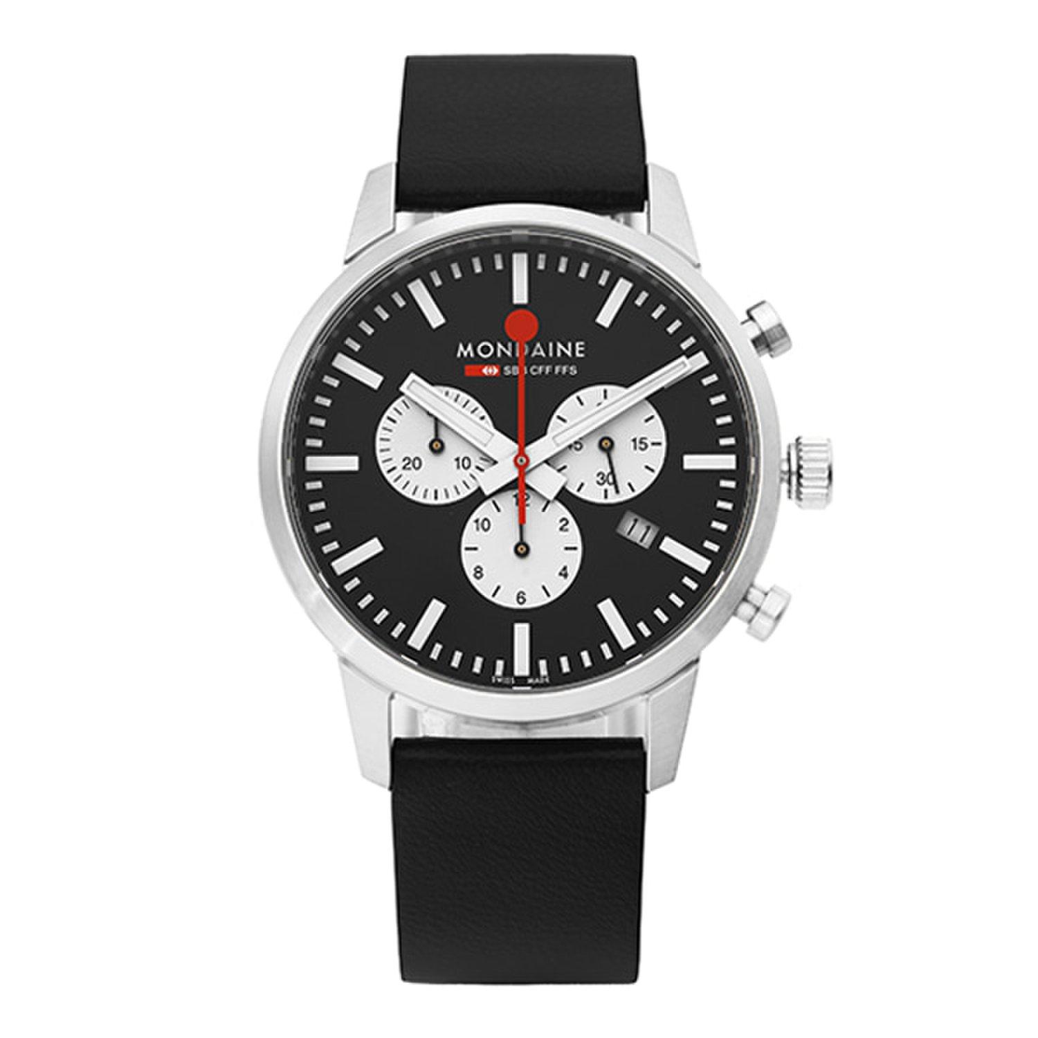 [Mondaine] MSD.41420.LBV Classic Chronograph Date Vegan Men s Leather Watch