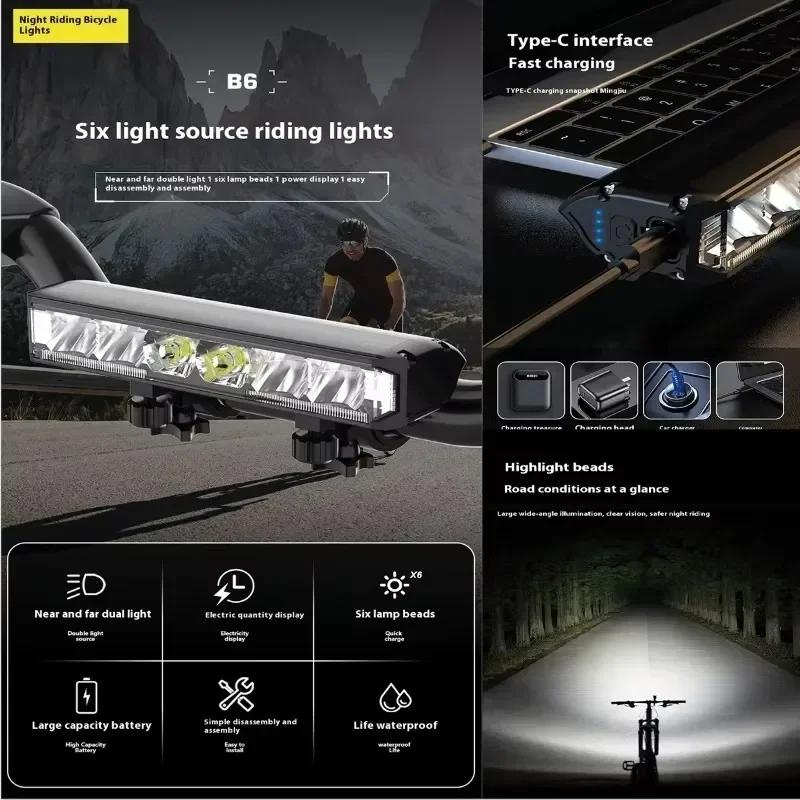 Bright Bike Headlight - USB-C Rechargeable 2000LM LED, IPX5 Waterproof Cycling Light for Road/MTB Night Riding (5 Light Modes)