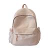 Schoolbag schoolbag for girls, simple and versatile for junior high school students, niche Japanese ins solid color large-capacity backpack for high