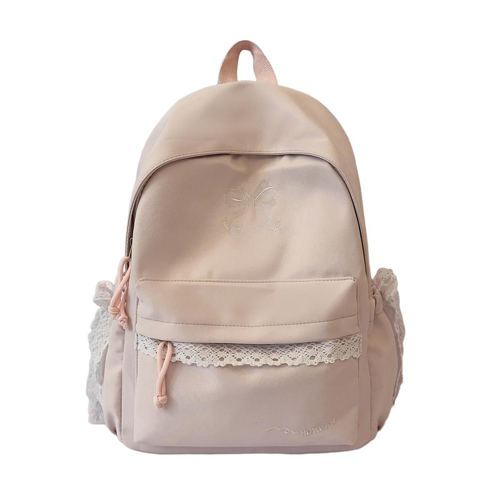 Schoolbag schoolbag for girls, simple and versatile for junior high school students, niche Japanese ins solid color large-capacity backpack for high