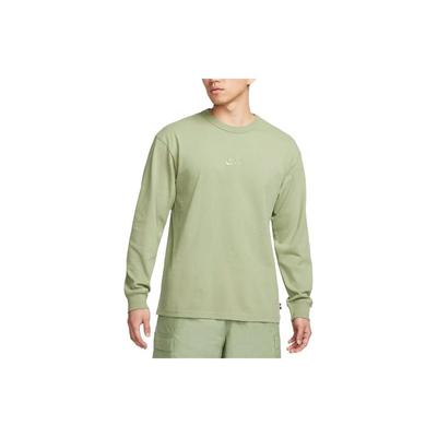 Sportswear Premium Essentials Solid Crew Neck Long Sleeve T-Shirt Men Tops Green DO7391-386