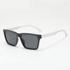 European and American square sunglasses retro fashion large frame men's and women's thin sunshade glasses street photo PC sunglasses