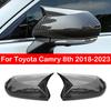 For Toyota Camry 8th 2018      Replace Rearview Side Mirror Cover Wing Cap Exterior Case Trim Carbon Fiber