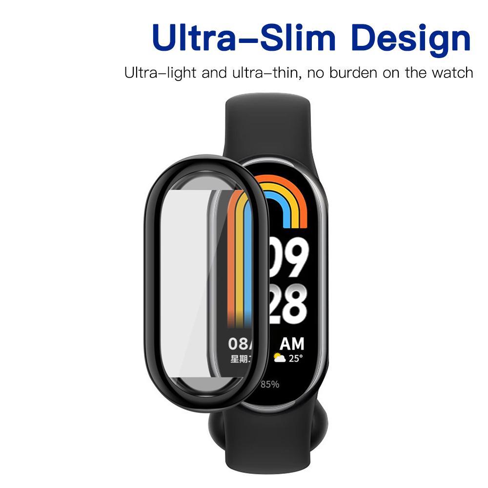 TPU Weiche Schutzhülle Für Xiaomi Mi Band 8 Hülle Vollbildschutz Schale Bumper Beschichtete Hüllen Für Mi Band 8 Smartwatch