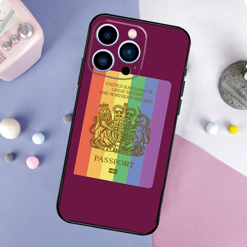 United Kingdom British Passport Phone Case For iPhone 17 Pro Max 16 13 12 11 14 15 Pro Max Plus Mini 16e 17 Air Back Cover